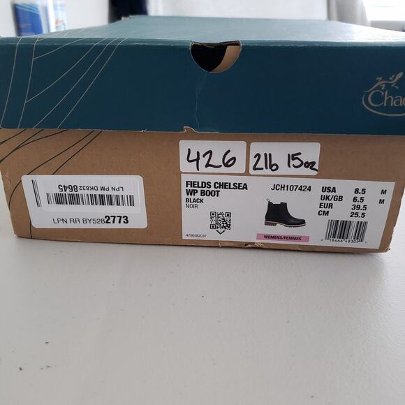 Chaco Fields Chelsea Boots Womens 8.5 Black Waterproof Lug Sole Cottagecore - Picture 7 of 7